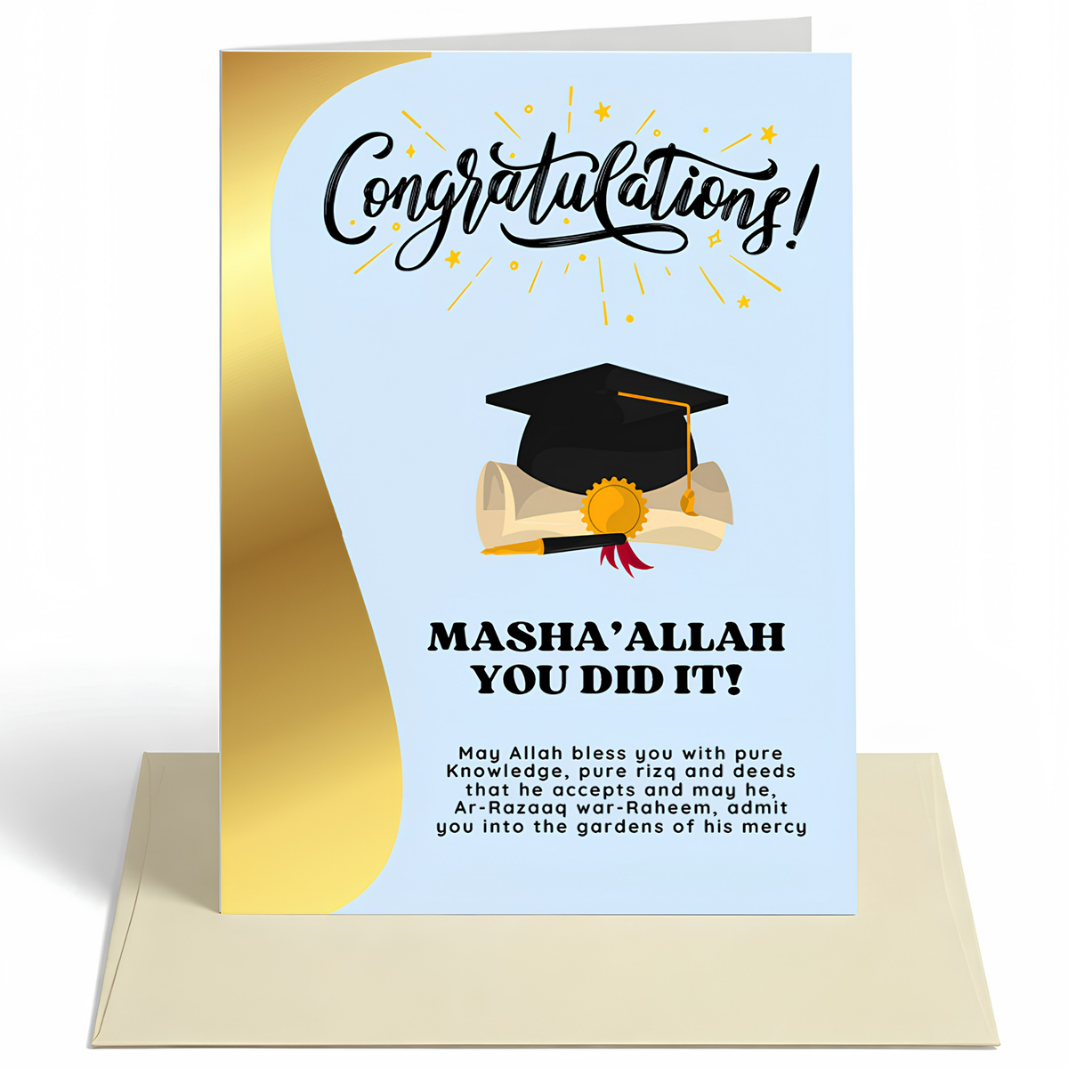 Masha’Allah You Did It Islamic Graduation Greeting Card