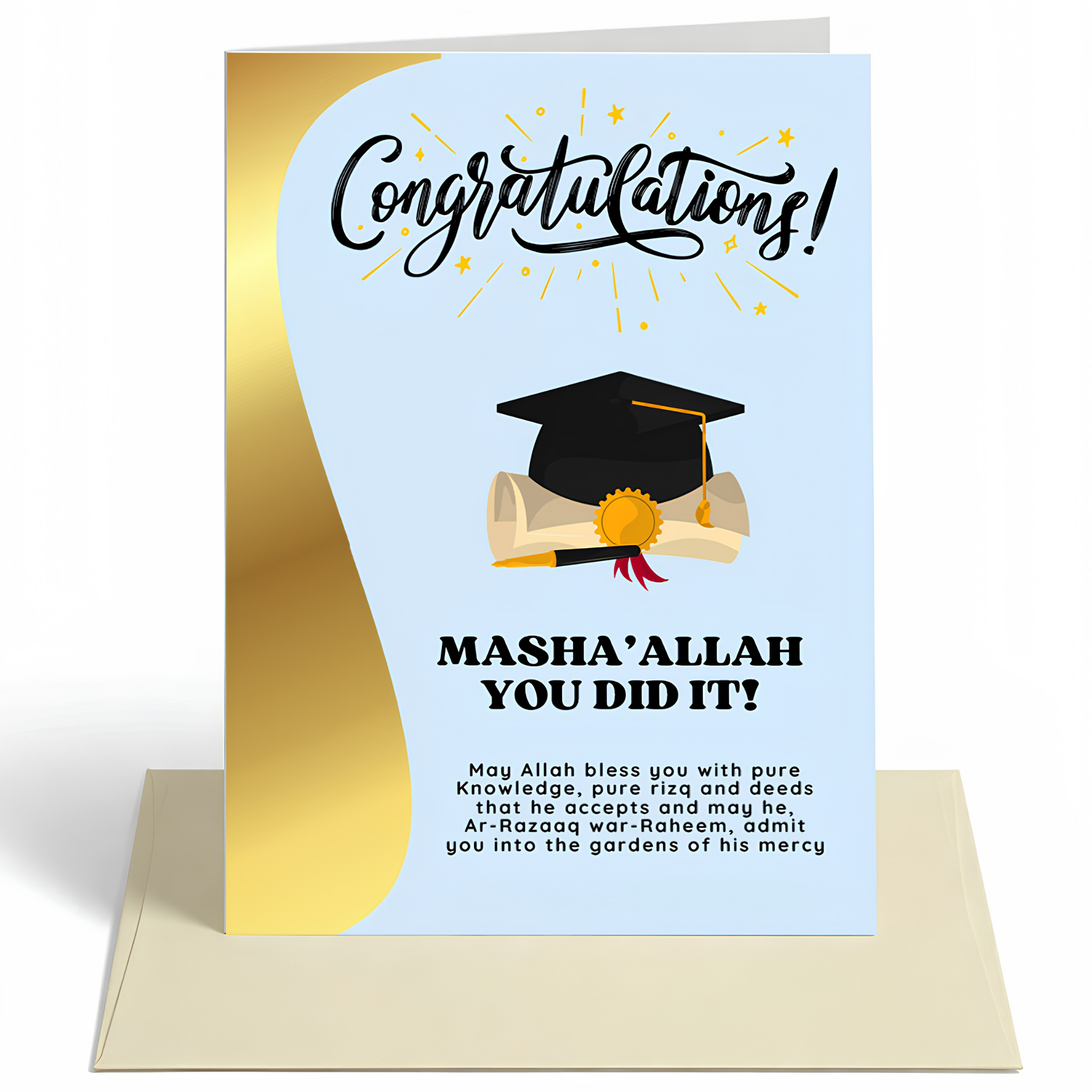 Masha’Allah You Did It Islamic Graduation Greeting Card