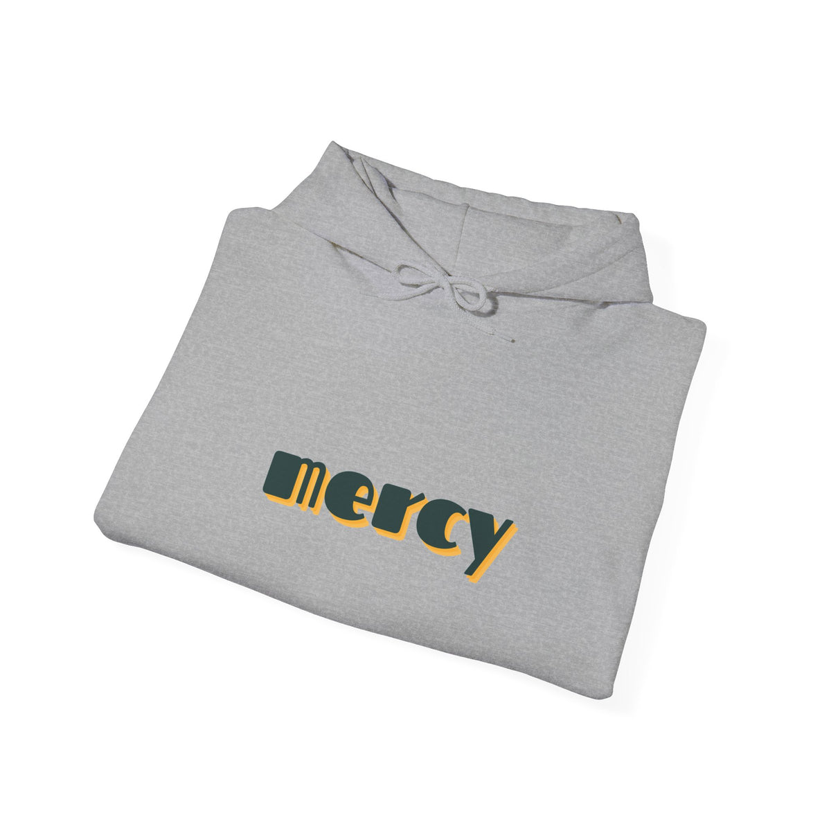 Mercy Retro Text Hoodie — Minimal Spiritual Comfort Sweatshirt