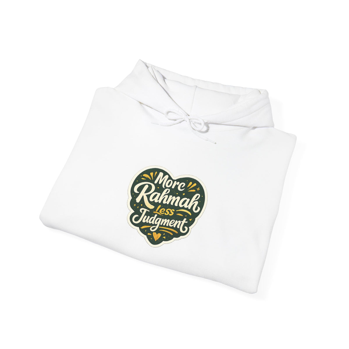 Hoodie — “More Rahmah Less Judgment” Inspirational Islamic Comfort Hoodie