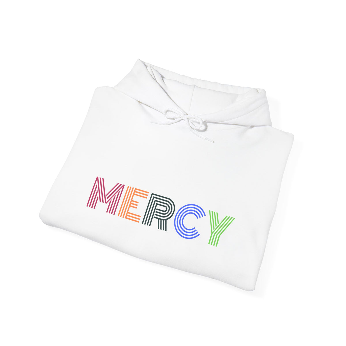 Mercy Hoodie — Colorful Mercy Graphic Hooded Sweatshirt