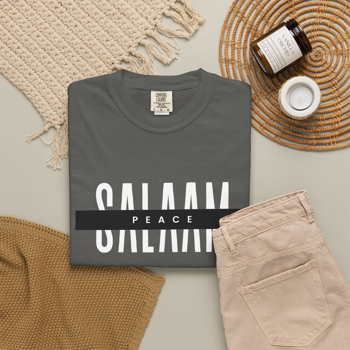 Salaam Peace T-Shirt — Minimal Islamic Greeting Tee