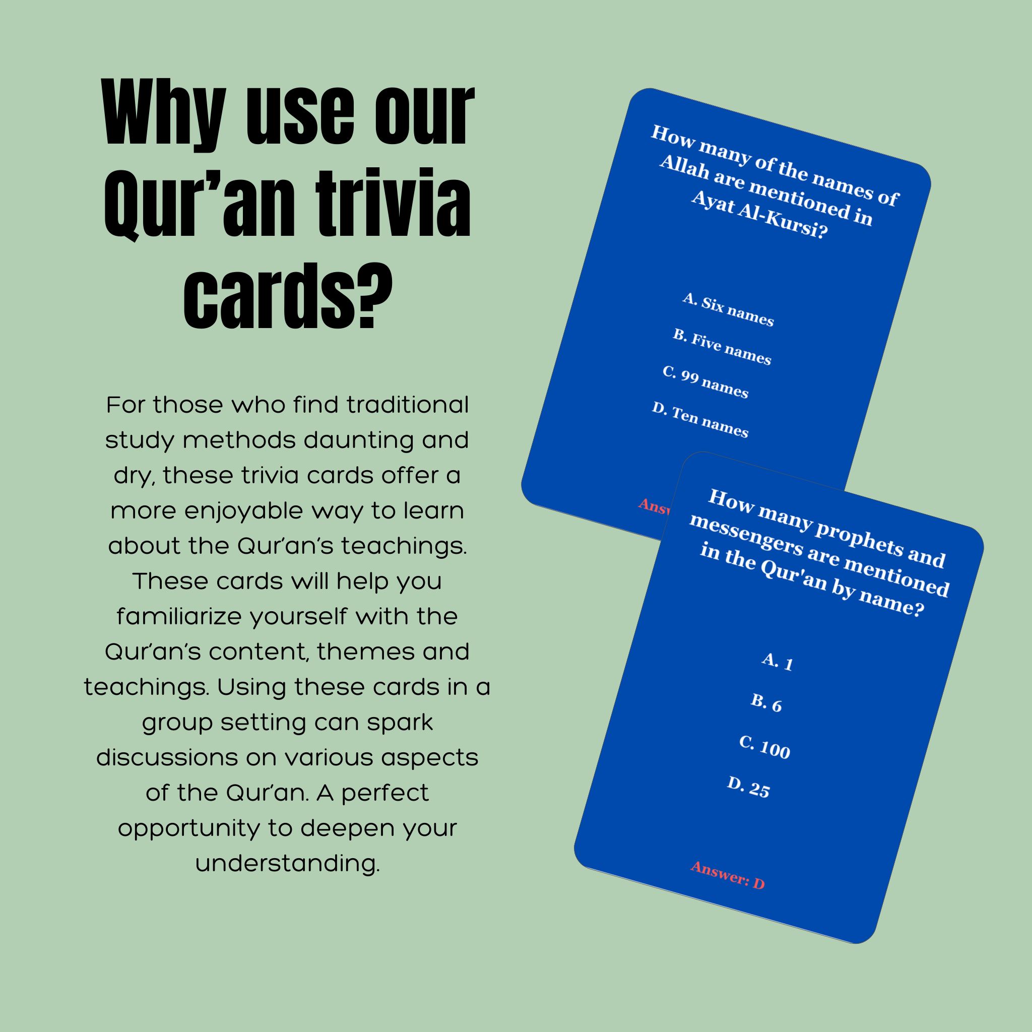 Islamic Trivia Cards - Al-Qu'ran Trivia Cards