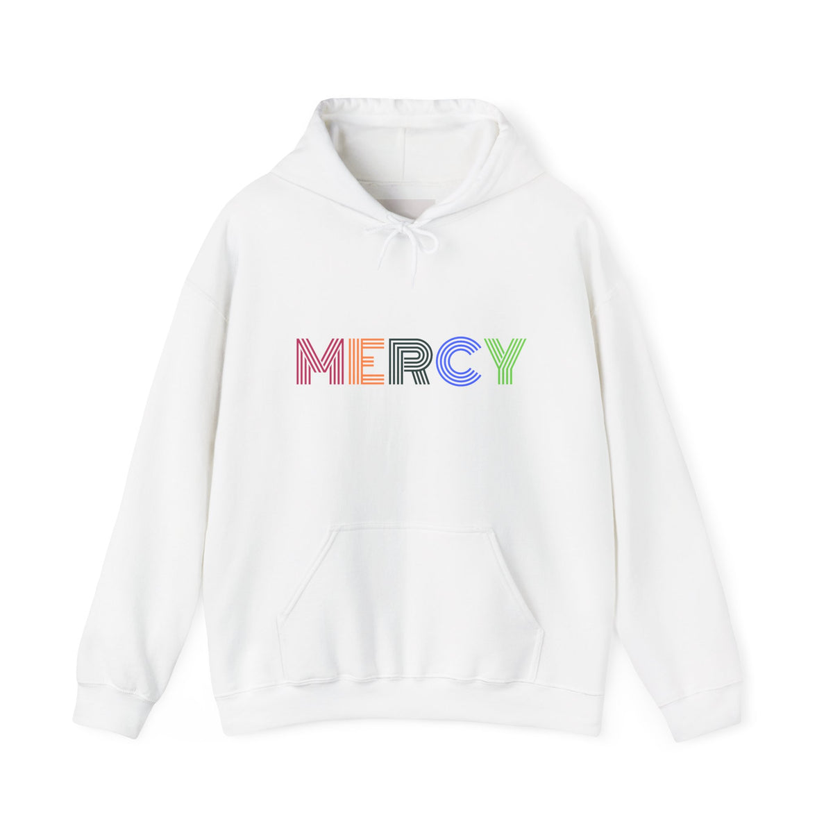 Mercy Hoodie — Colorful Mercy Graphic Hooded Sweatshirt