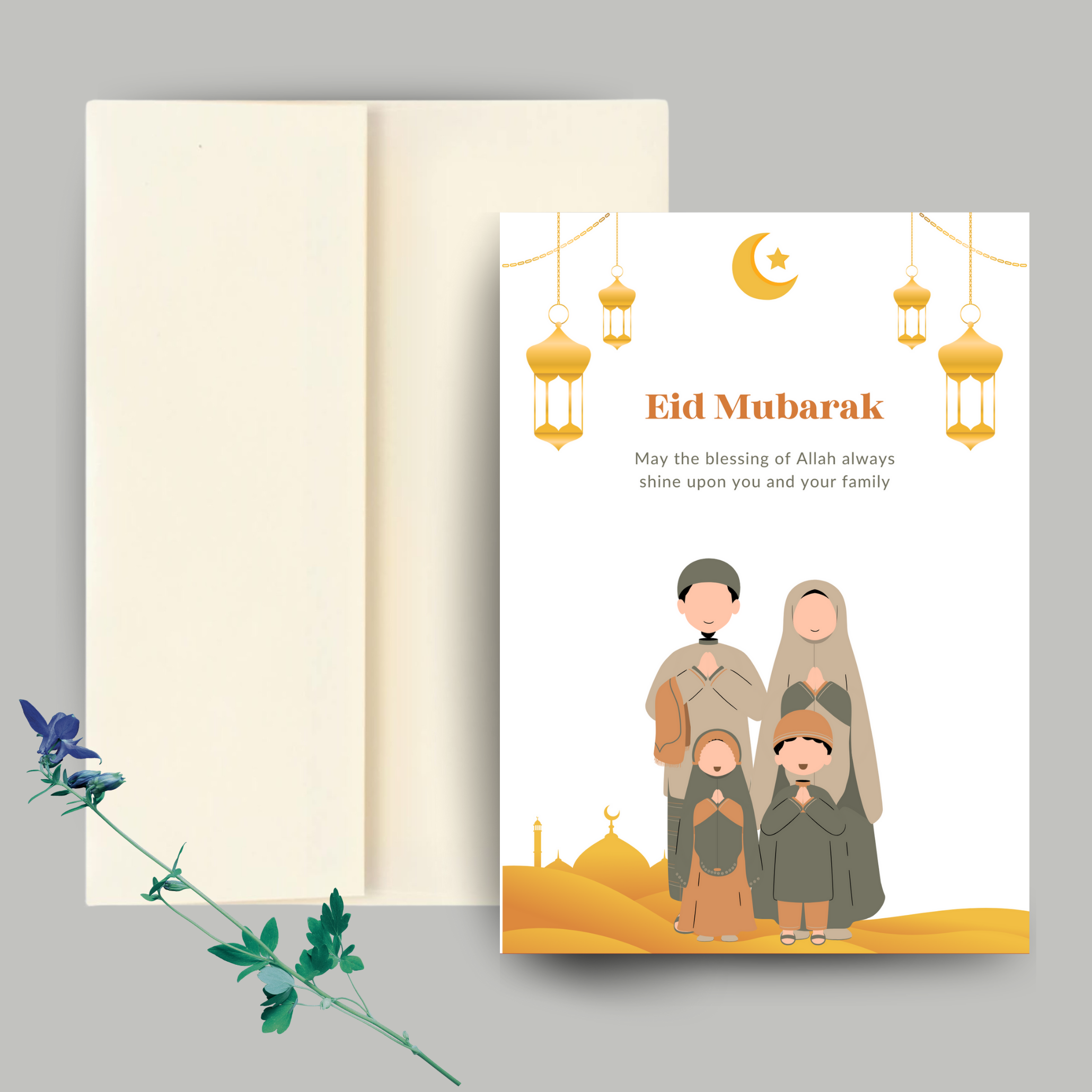 Eid Mubarak Greeting Card | Islamic Greeting Cards