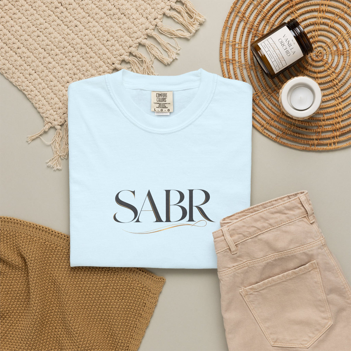SABR Minimalist Script T-Shirt — Elegant Faith-Inspired Tee