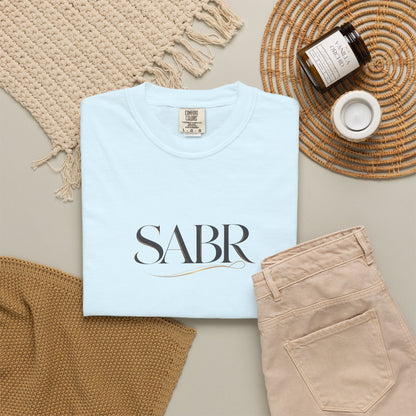 SABR Minimalist Script T-Shirt — Elegant Faith-Inspired Tee