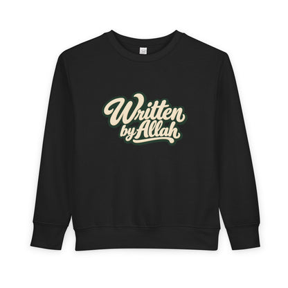 Toddler Sweatshirt - "Written by Allah" Cute Islamic Kids Crewneck, Nursery Gift for Muslim Toddlers