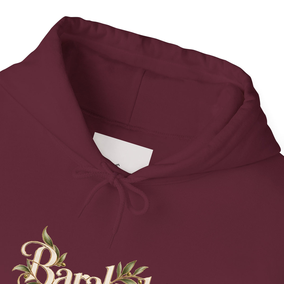Floral Beach Hoodie — Vintage Script 'Beach' Graphic Pullover