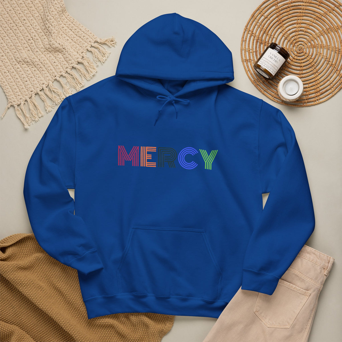 Mercy Hoodie — Colorful Mercy Graphic Hooded Sweatshirt