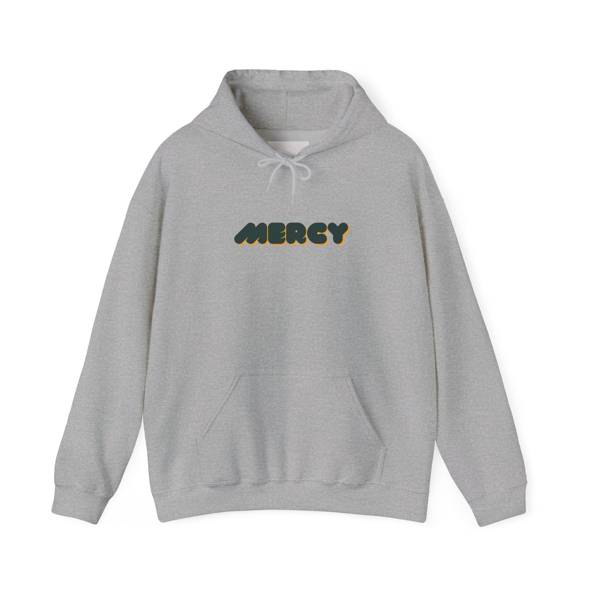 Mercy Retro Bubble Hoodie — Vintage-Inspired Mercy Graphic Sweatshirt