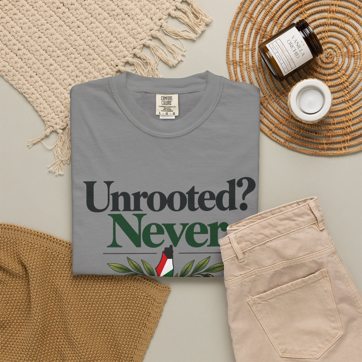 Unrooted? Never. T-Shirt — Botanical Resilience Graphic Tee