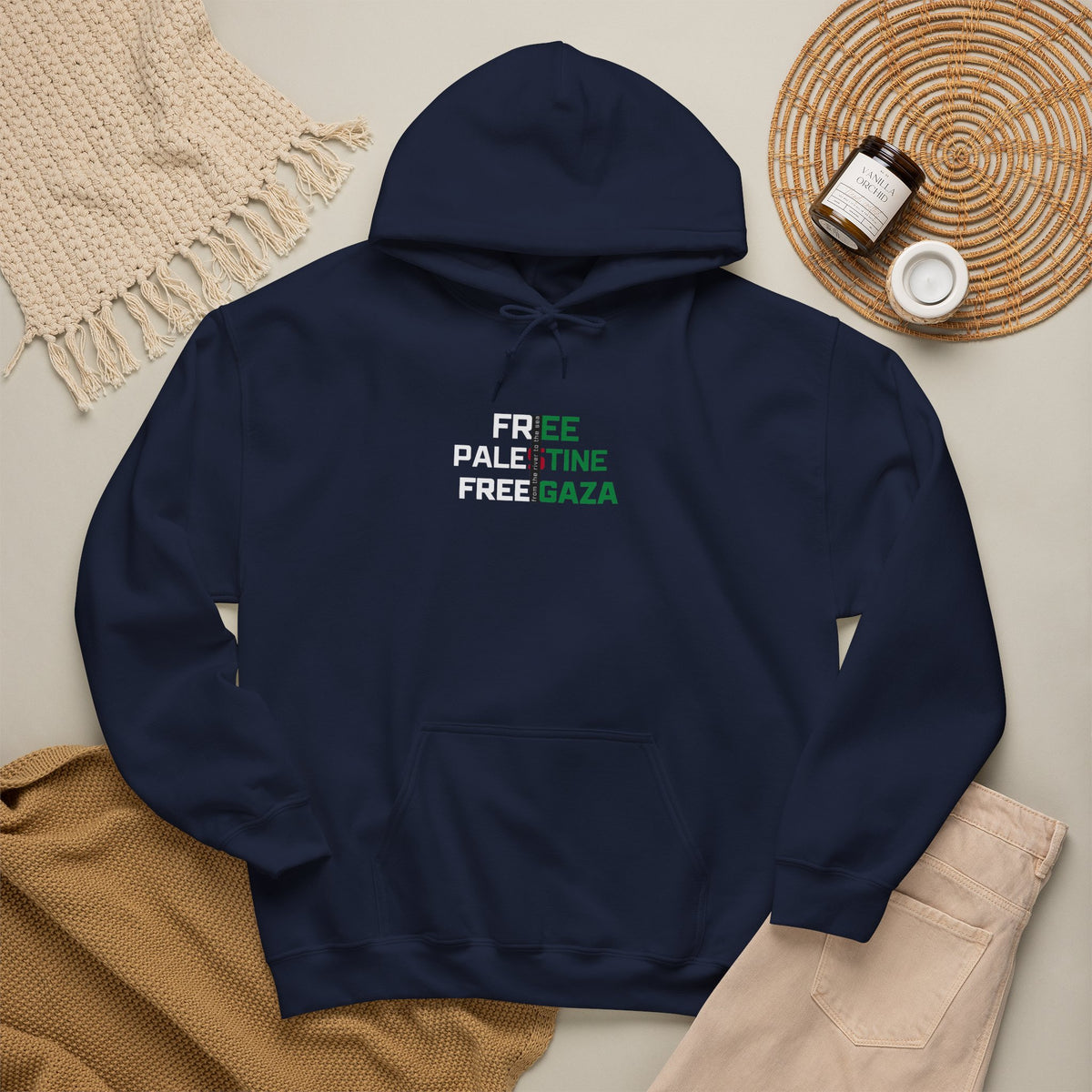 Free Palestine Free Gaza Hoodie – Solidarity Protest Pullover