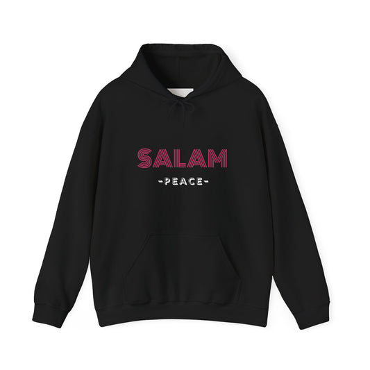 Salam Peace Hoodie — 'SALAM' Typography Peaceful Message Sweatshirt