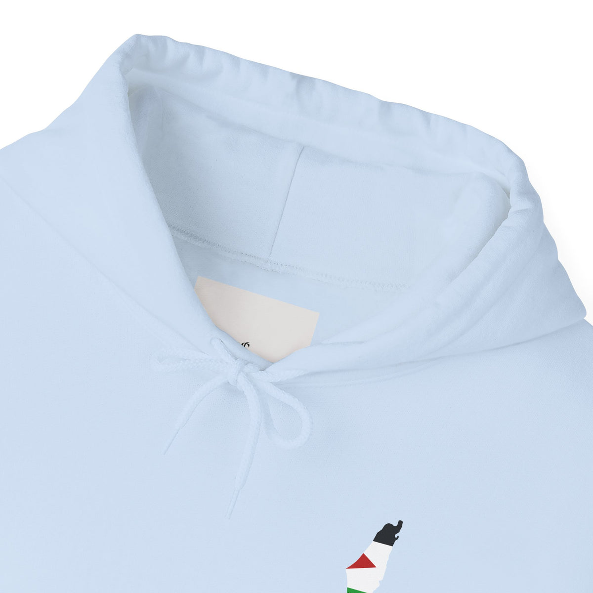 Minimalist Palestinian Flag Hoodie – Small Chest Emblem