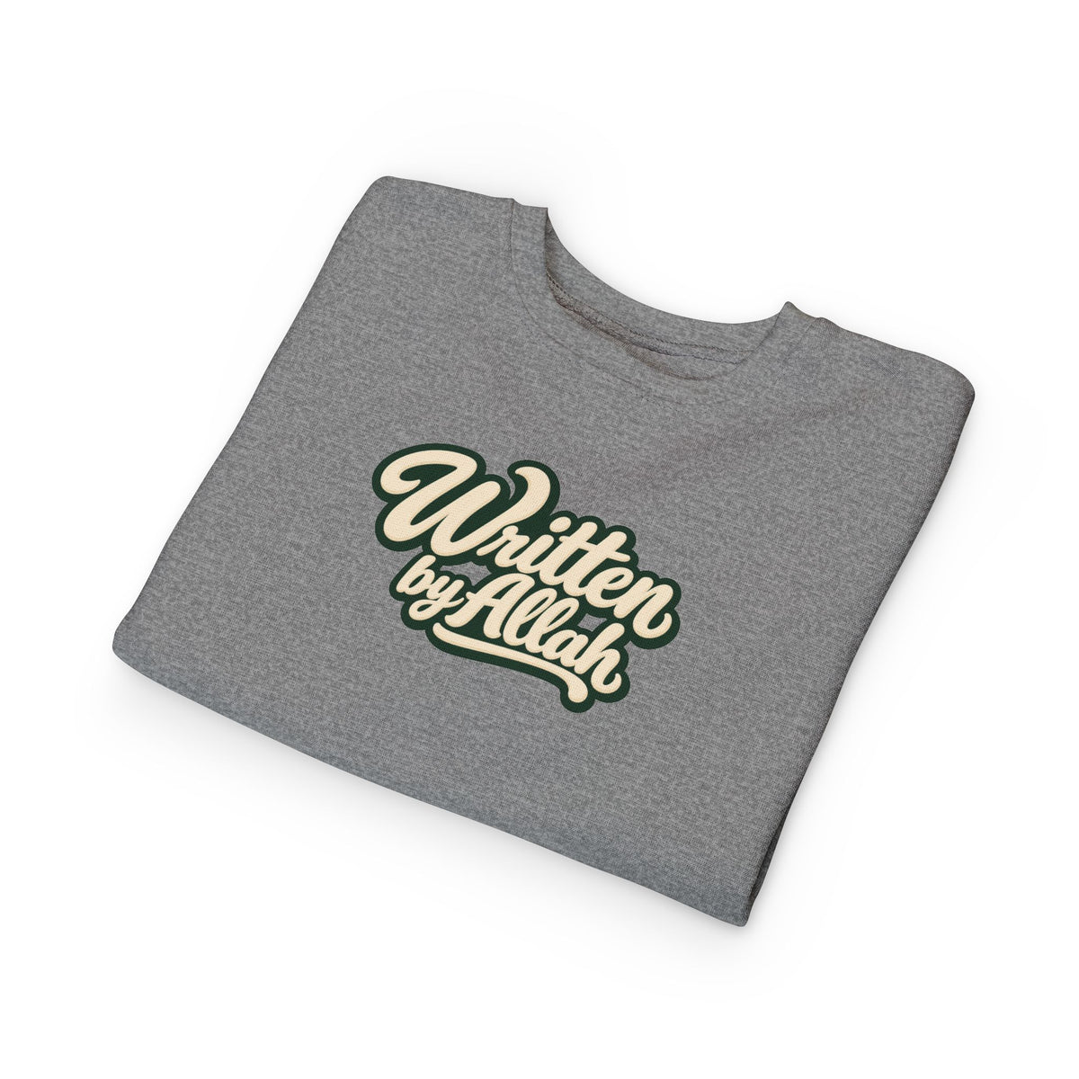 Toddler Sweatshirt - "Written by Allah" Cute Islamic Kids Crewneck, Nursery Gift for Muslim Toddlers
