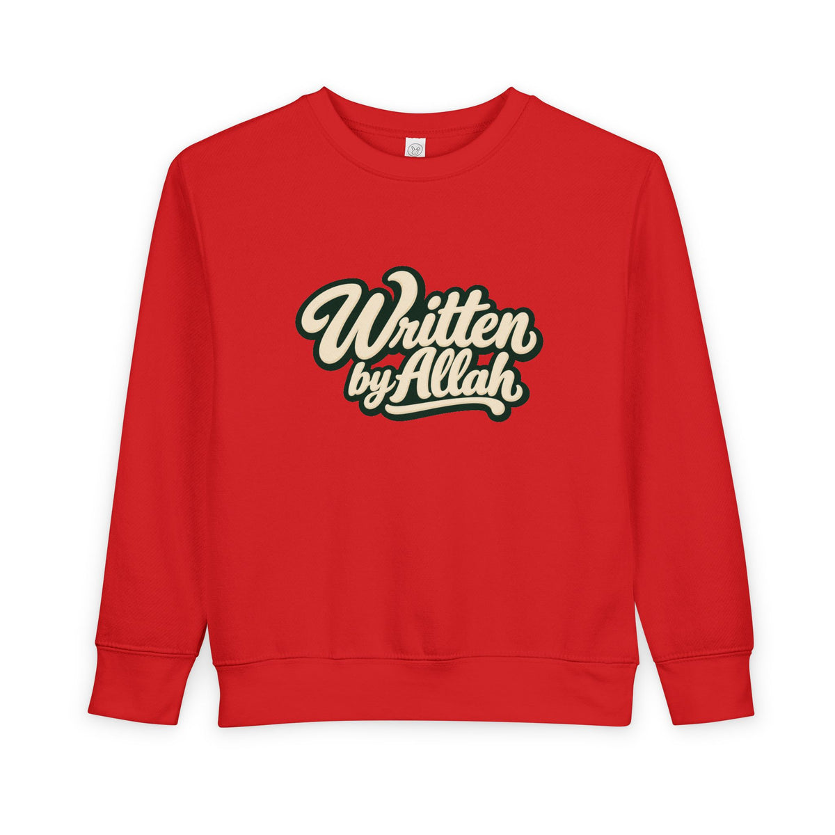 Toddler Sweatshirt - "Written by Allah" Cute Islamic Kids Crewneck, Nursery Gift for Muslim Toddlers