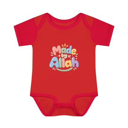 Made by Allah Baby Bodysuit — Pastel Islamic Newborn Onesie