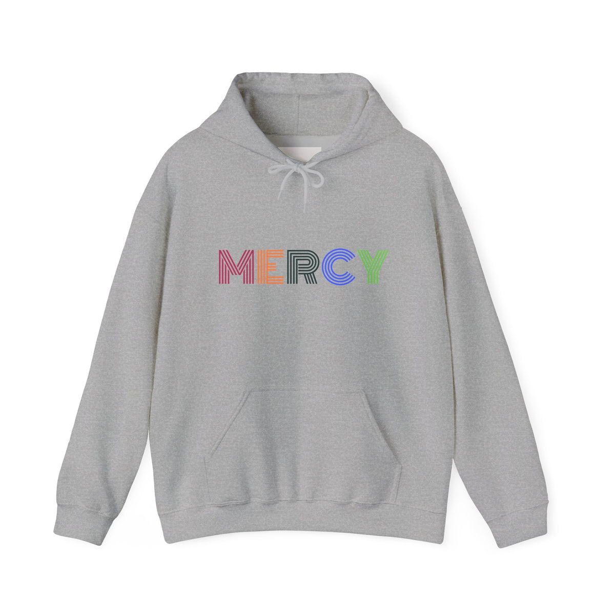 Mercy Hoodie — Colorful Mercy Graphic Hooded Sweatshirt