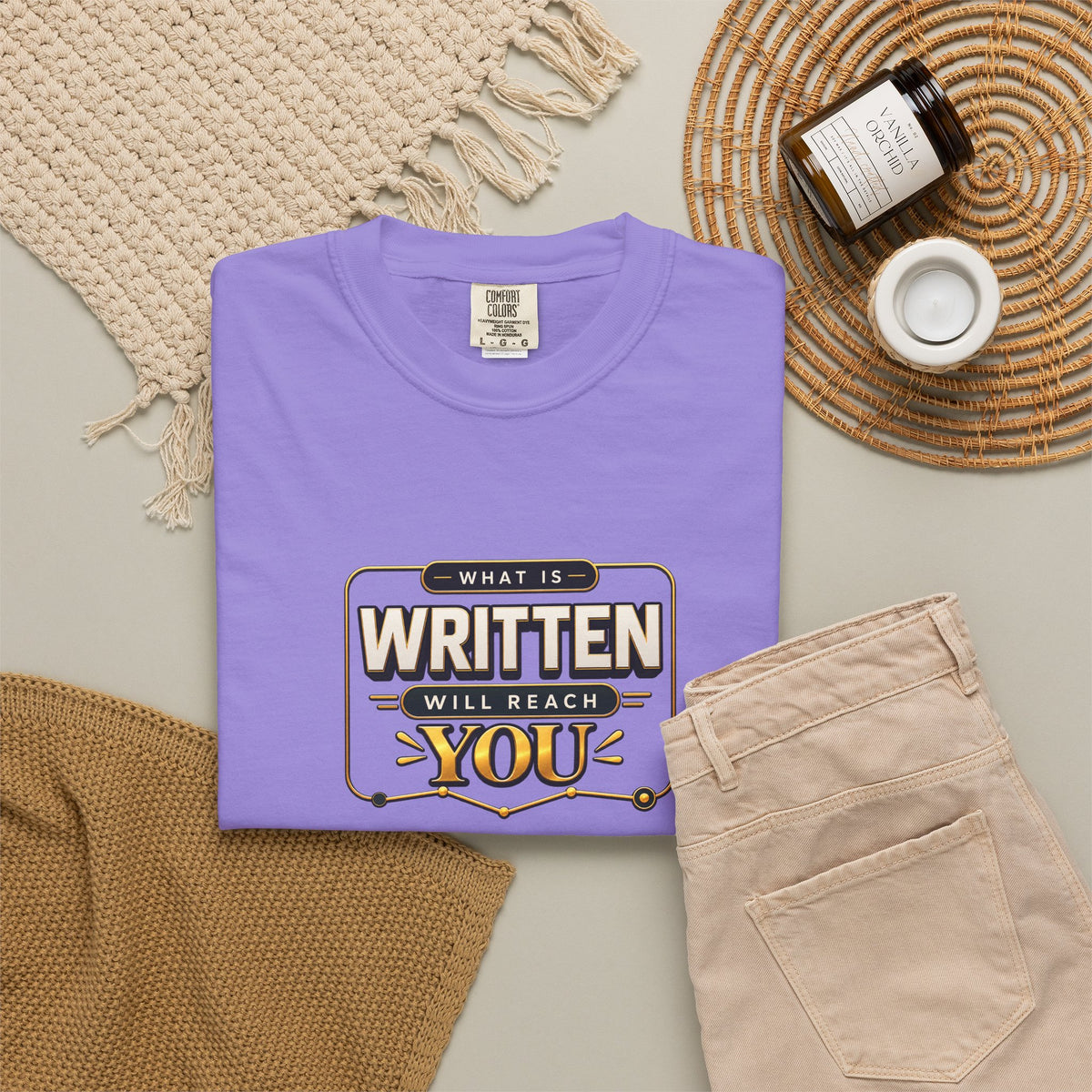 Inspirational 'Written Will Reach You' Graphic T-Shirt