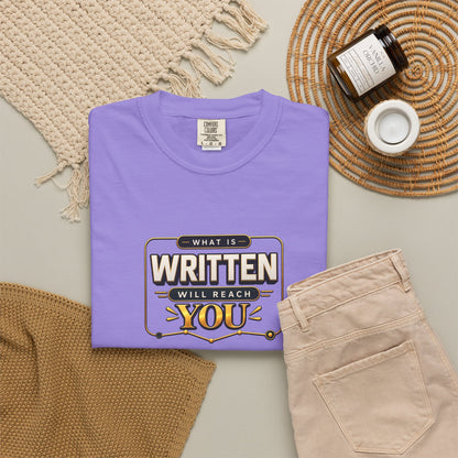 Inspirational 'Written Will Reach You' Graphic T-Shirt