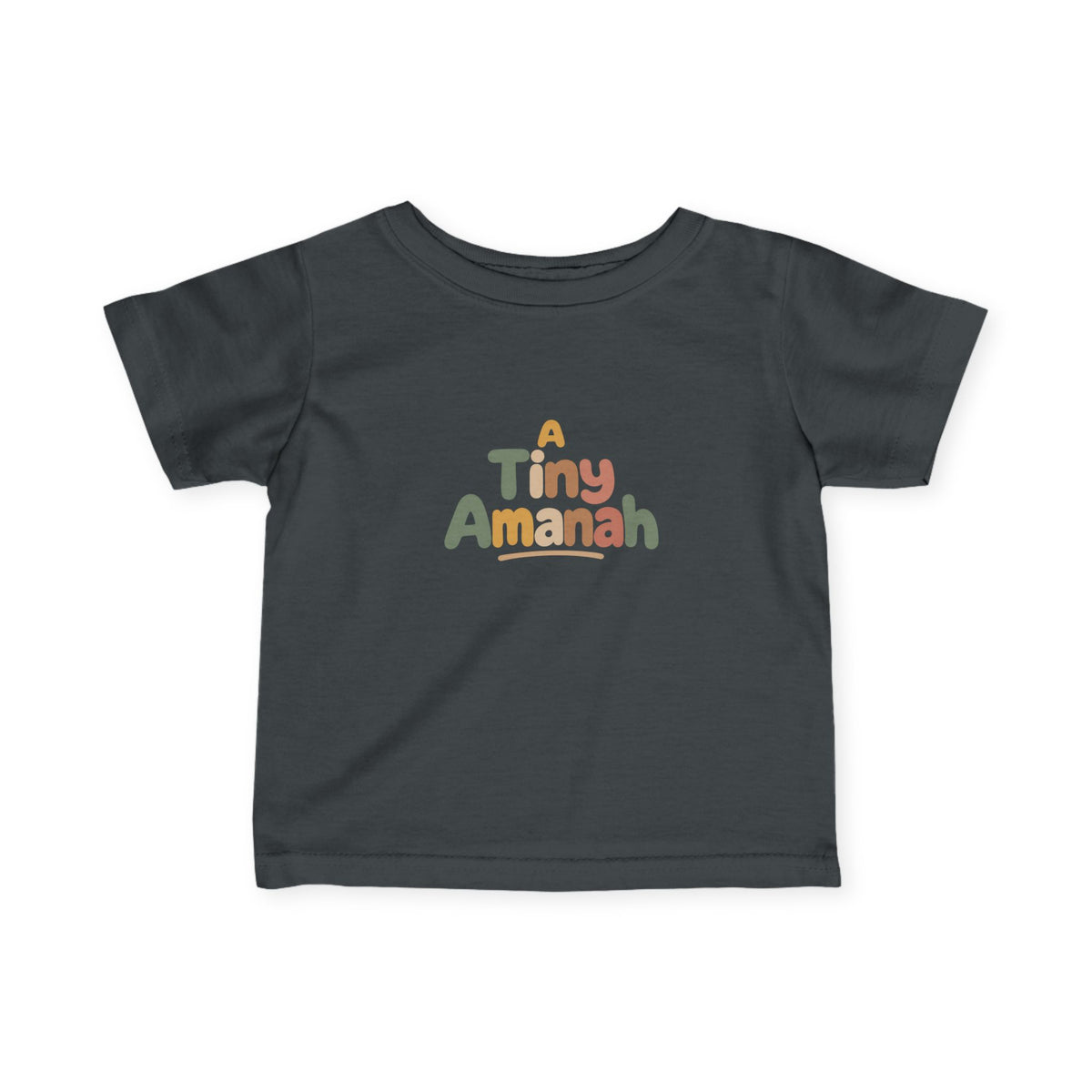Infant Tee — "A Tiny Amanah" Colorful Retro Baby Shirt