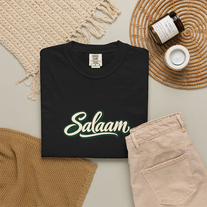 Salaam Script T-Shirt — Casual Islamic Greeting Tee