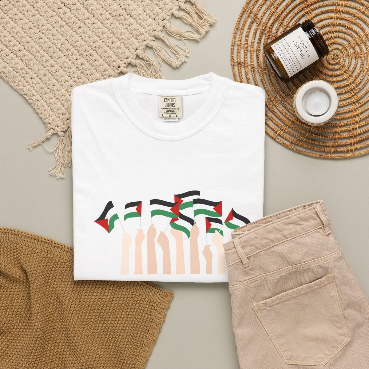 Palestine Flags T-Shirt — Minimal Graphic Tee