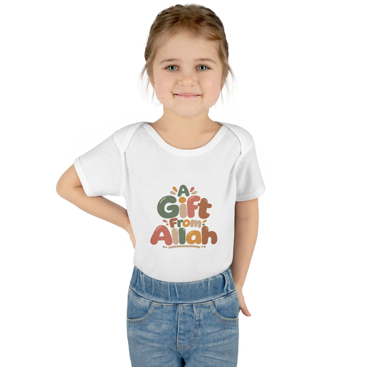 Infant Bodysuit — "A Gift From Allah" Baby Onesie, Islamic Newborn Gift