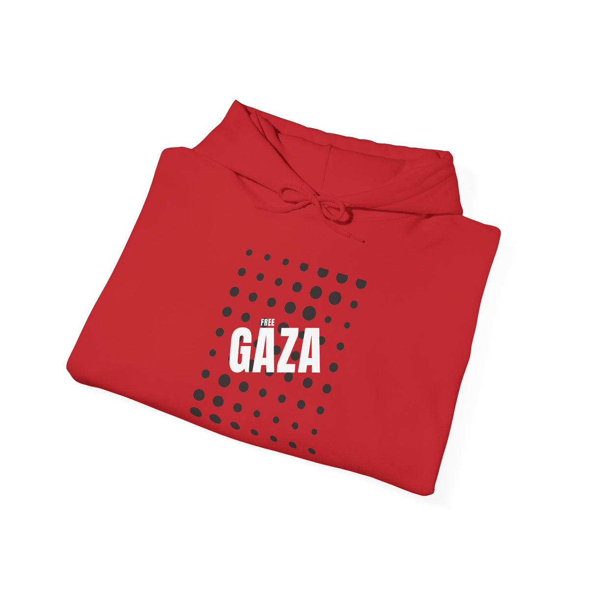 Gaza Solidarity Hoodie — Minimal Dot Grid Protest Sweatshirt