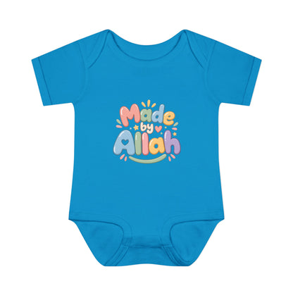 Made by Allah Baby Bodysuit — Pastel Islamic Newborn Onesie