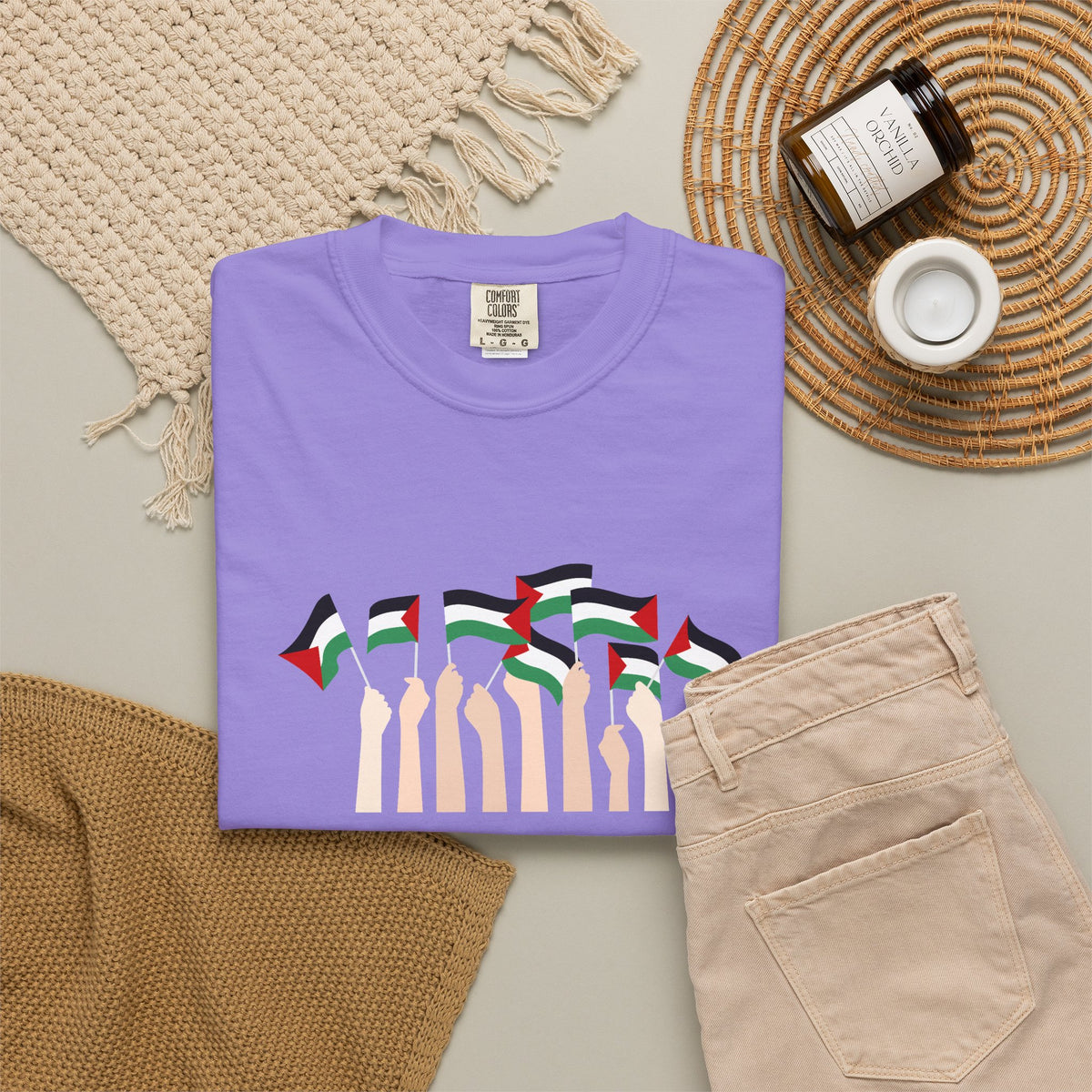 Palestine Flags T-Shirt — Minimal Graphic Tee