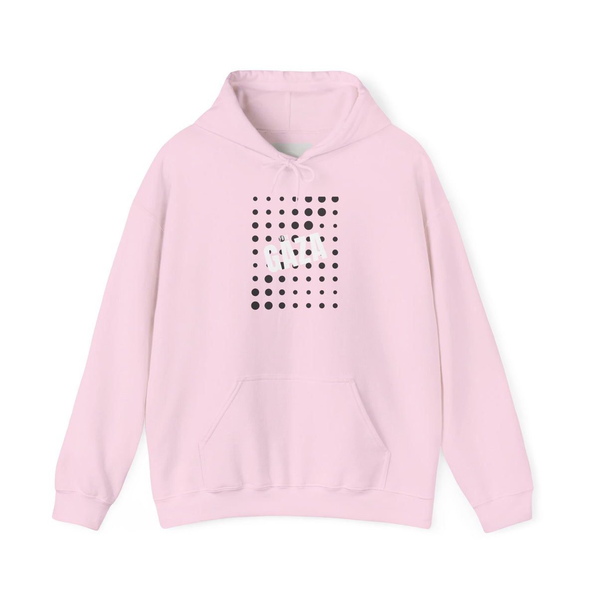 Gaza Solidarity Hoodie — Minimal Dot Grid Protest Sweatshirt