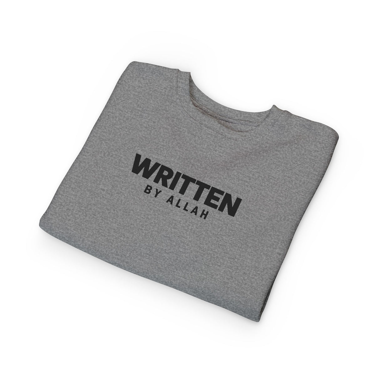 Toddler Sweatshirt — "Written by Allah" Islamic Kids Crewneck, Modest Faith Baby Gift