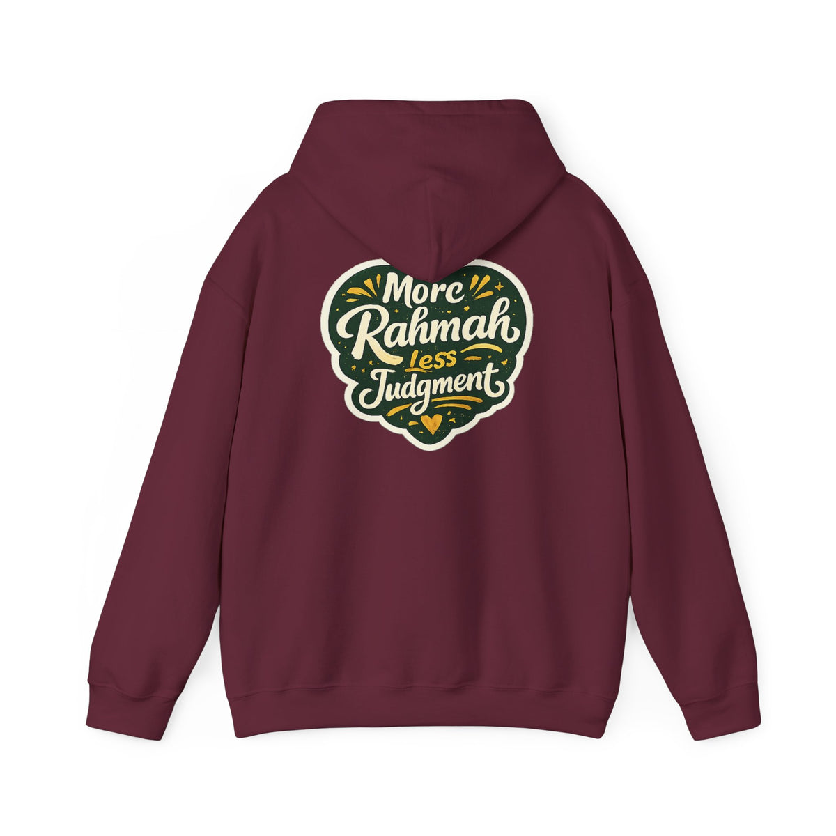 Hoodie — “More Rahmah Less Judgment” Inspirational Islamic Comfort Hoodie