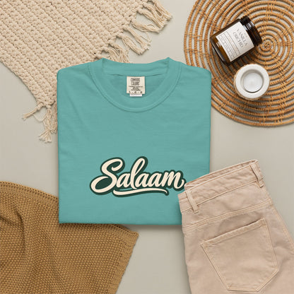 Salaam Script T-Shirt — Casual Islamic Greeting Tee