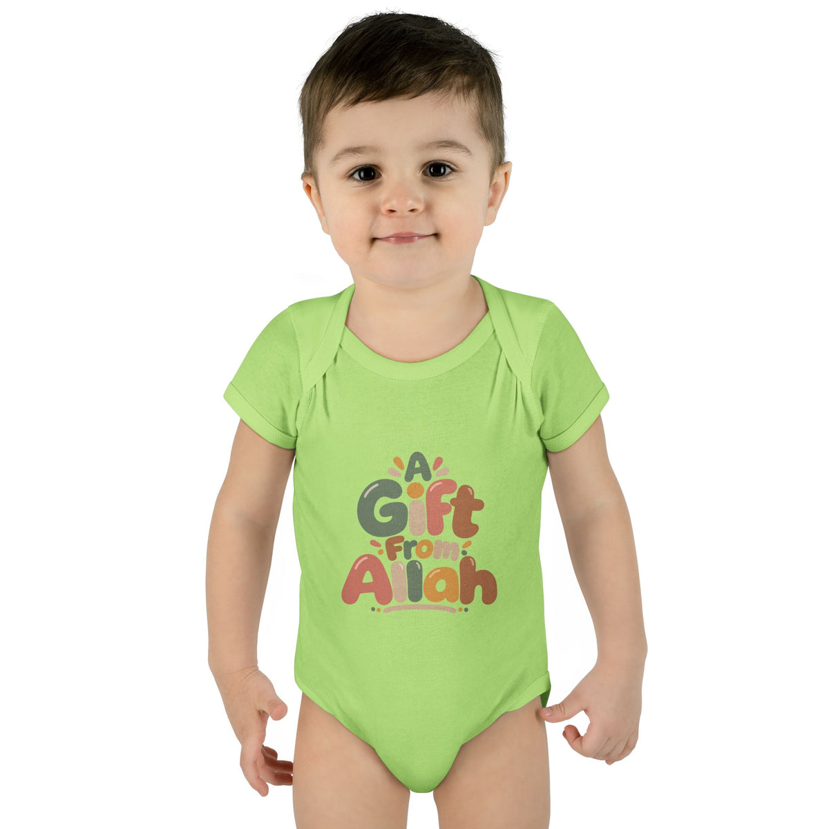 Infant Bodysuit — "A Gift From Allah" Baby Onesie, Islamic Newborn Gift