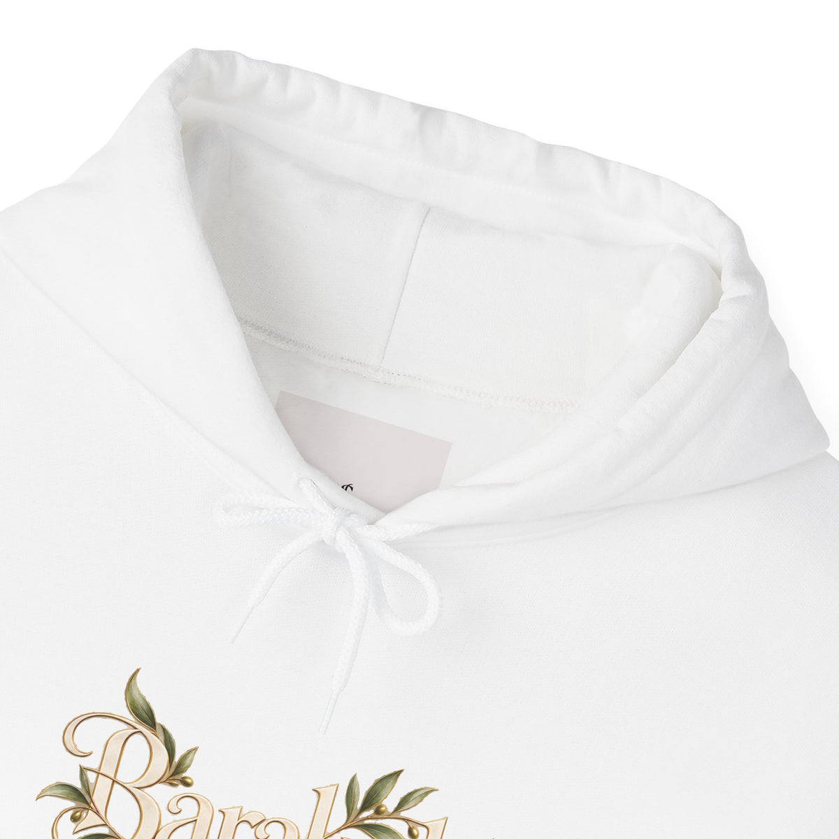 Floral Beach Hoodie — Vintage Script 'Beach' Graphic Pullover