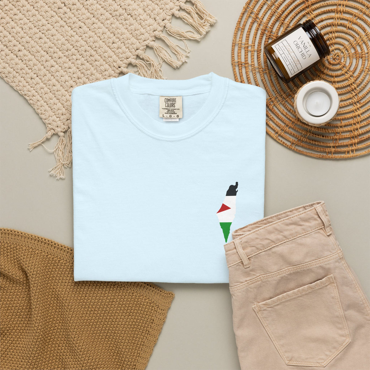 Palestine Map T-Shirt — Minimal Solidarity Tee