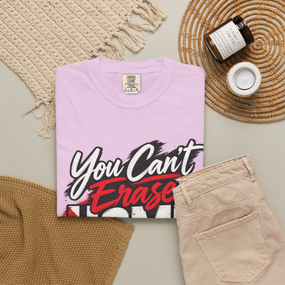 You Can't Erase Home T-Shirt — Palestine Solidarity Graphic Tee
