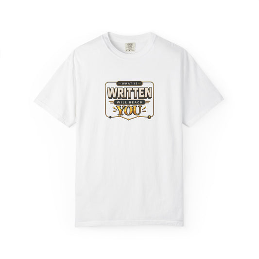 Inspirational 'Written Will Reach You' Graphic T-Shirt