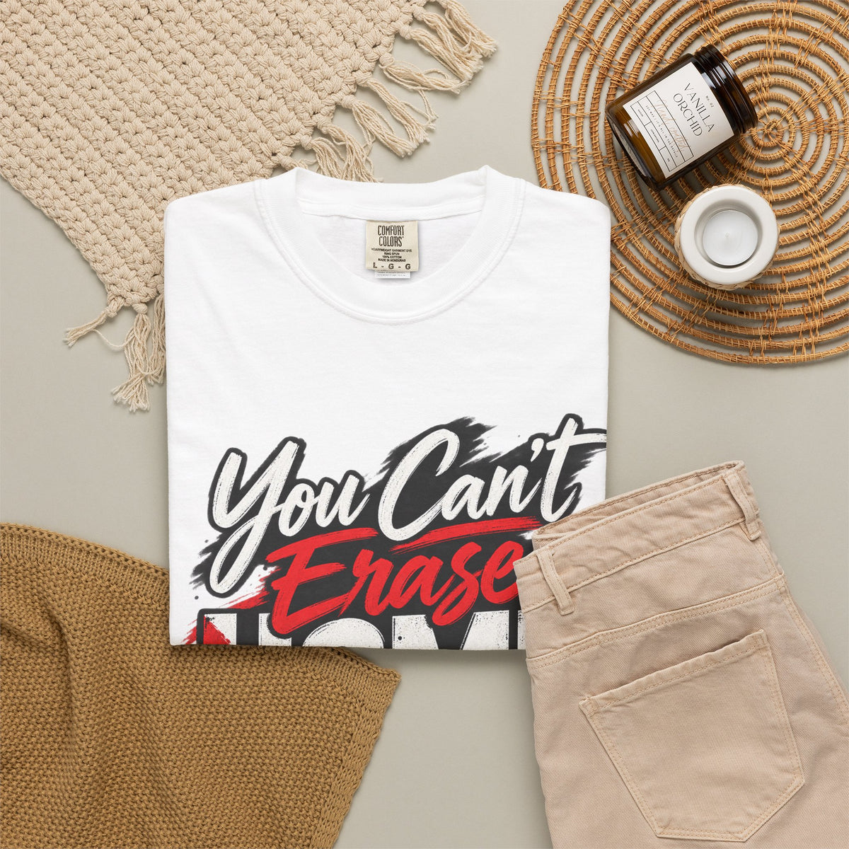 You Can't Erase Home T-Shirt — Palestine Solidarity Graphic Tee
