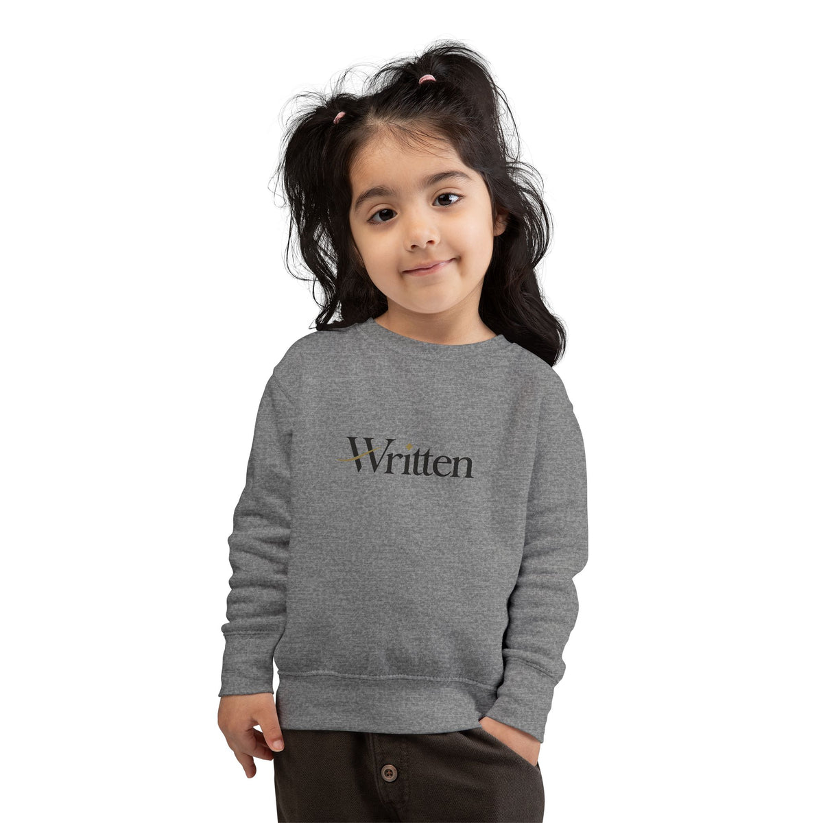 Toddler Sweatshirt "Written" – Cozy Neutral Kids Pullover