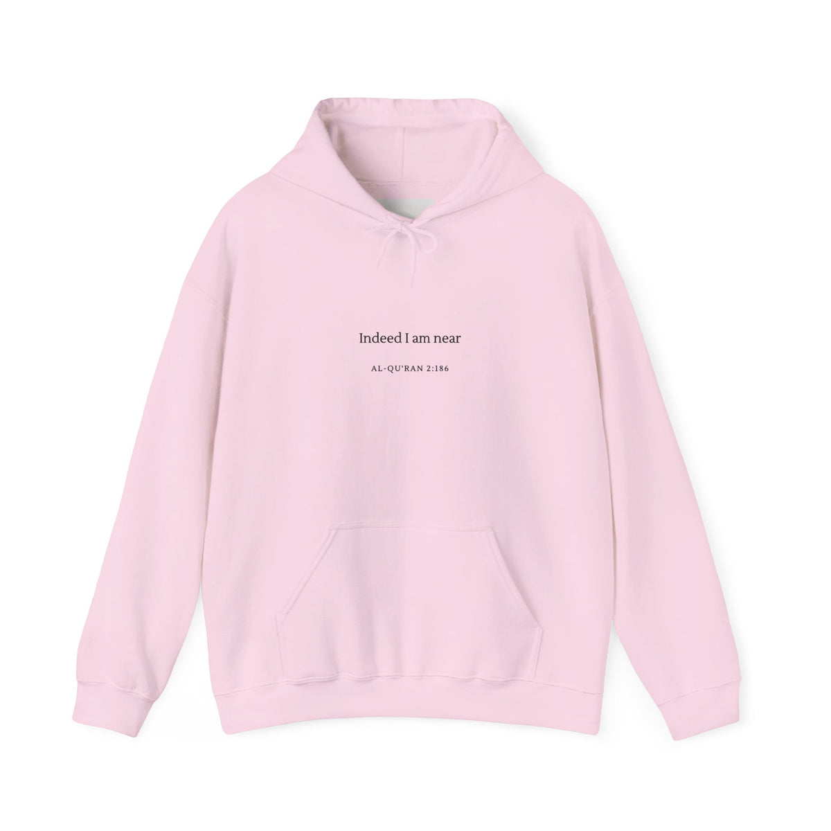 Hoodie — Minimal 'Indeed I Am Near' Quran Verse Pullover