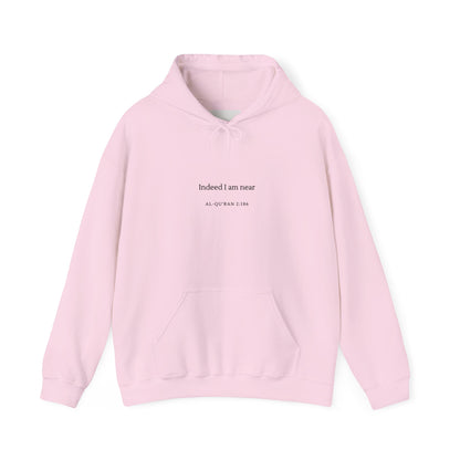 Hoodie — Minimal 'Indeed I Am Near' Quran Verse Pullover