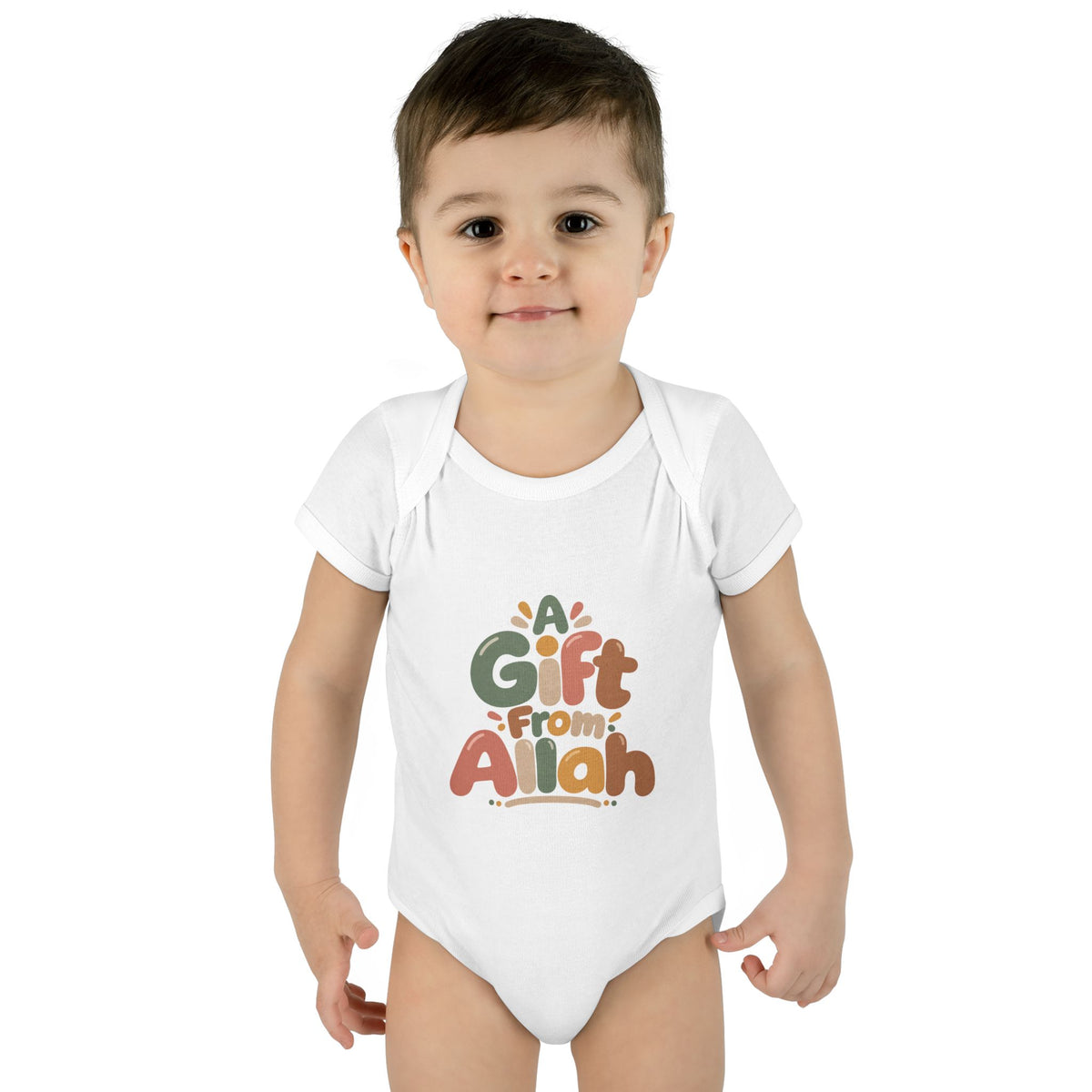 Infant Bodysuit — "A Gift From Allah" Baby Onesie, Islamic Newborn Gift