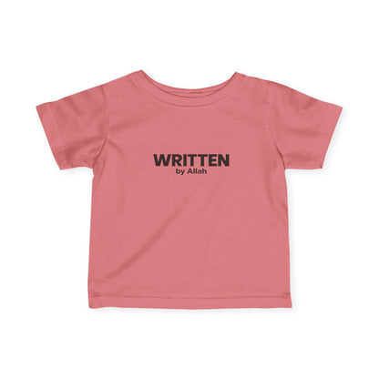 Infant Tee - "WRITTEN by Allah" Minimal Islamic Baby Shirt