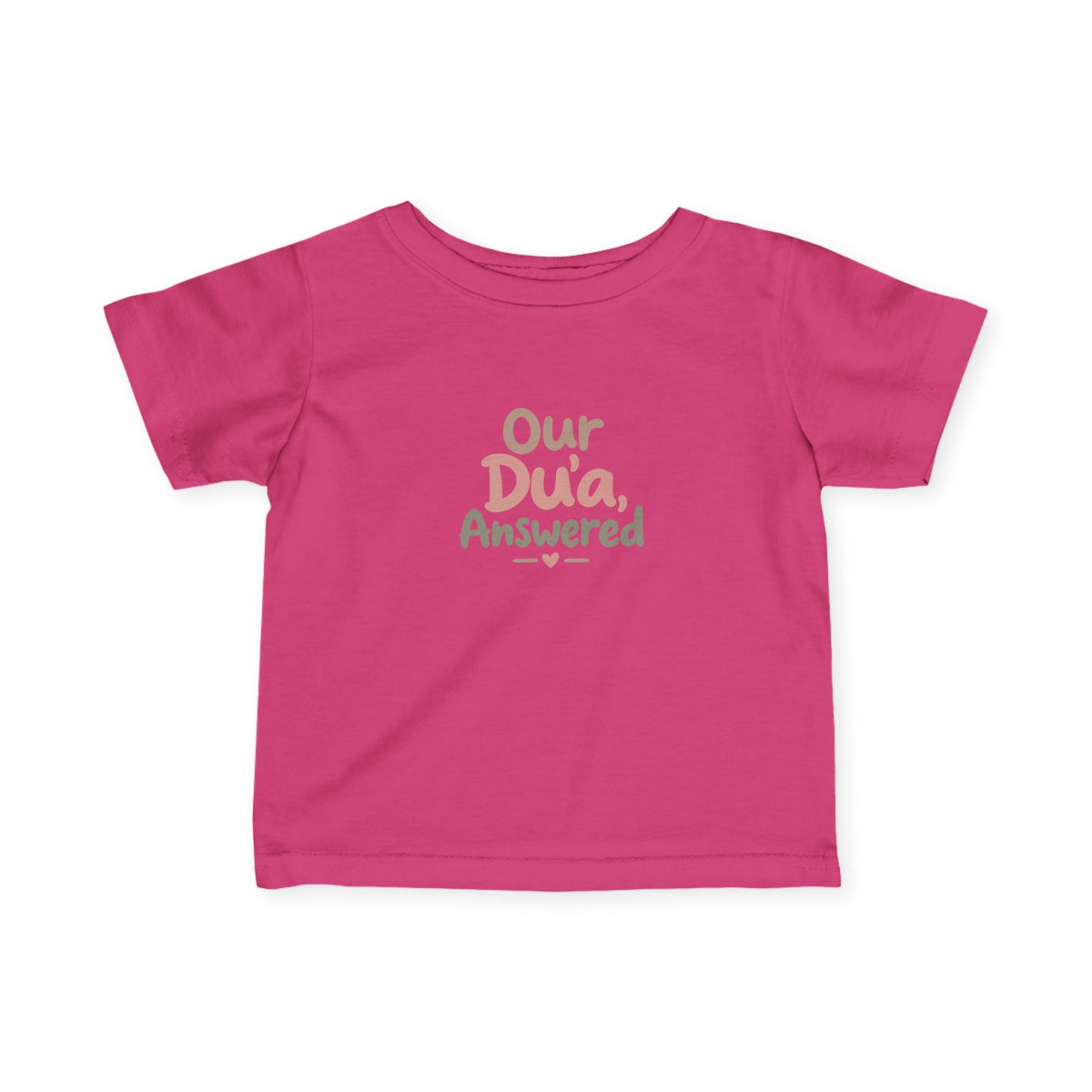 Infant Tee — "Our Du'a Answered" Cute Islamic Baby Shirt