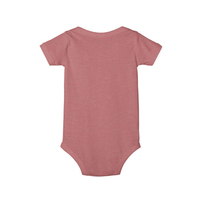 Infant One-Piece Bodysuit with Red Heart — Cute Baby Valentine or Everyday Gift