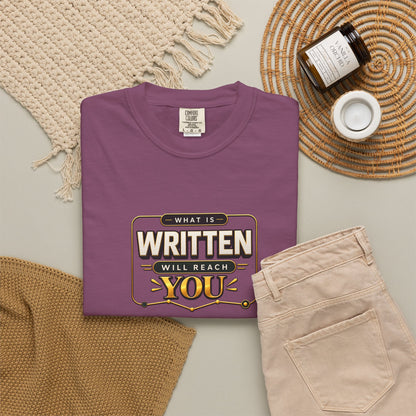 Inspirational 'Written Will Reach You' Graphic T-Shirt